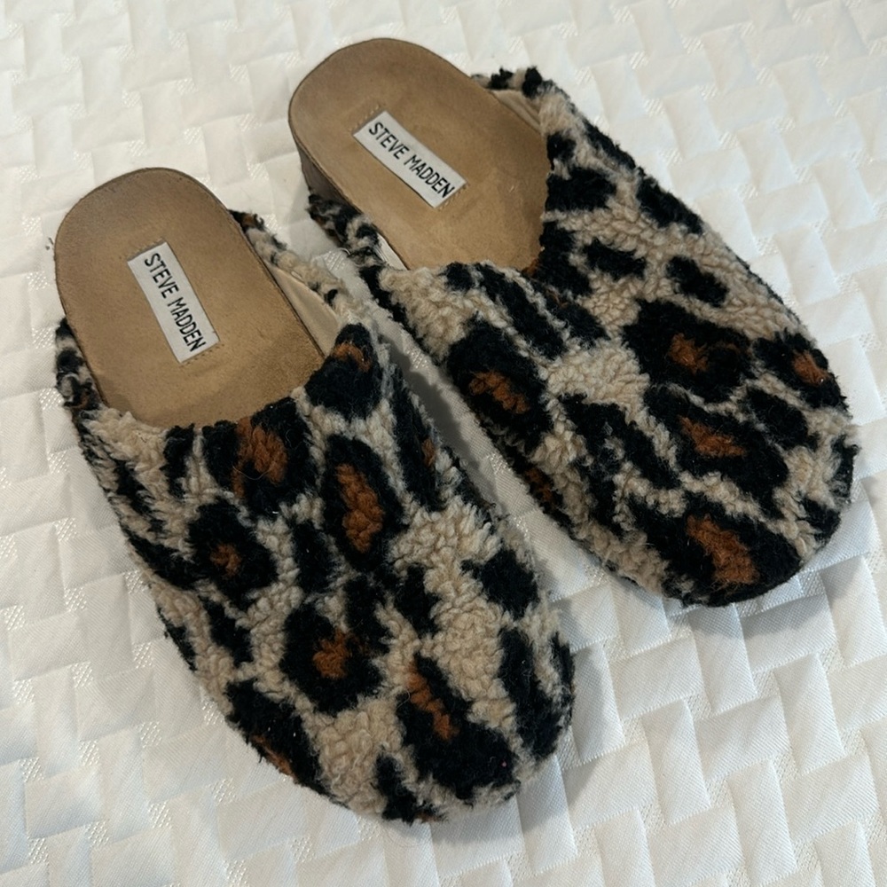 Steve Madden Leopard Mule Shoes